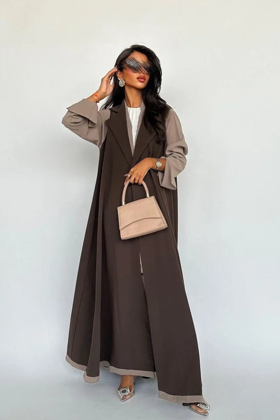 Brown Blazer Abaya with Shaila