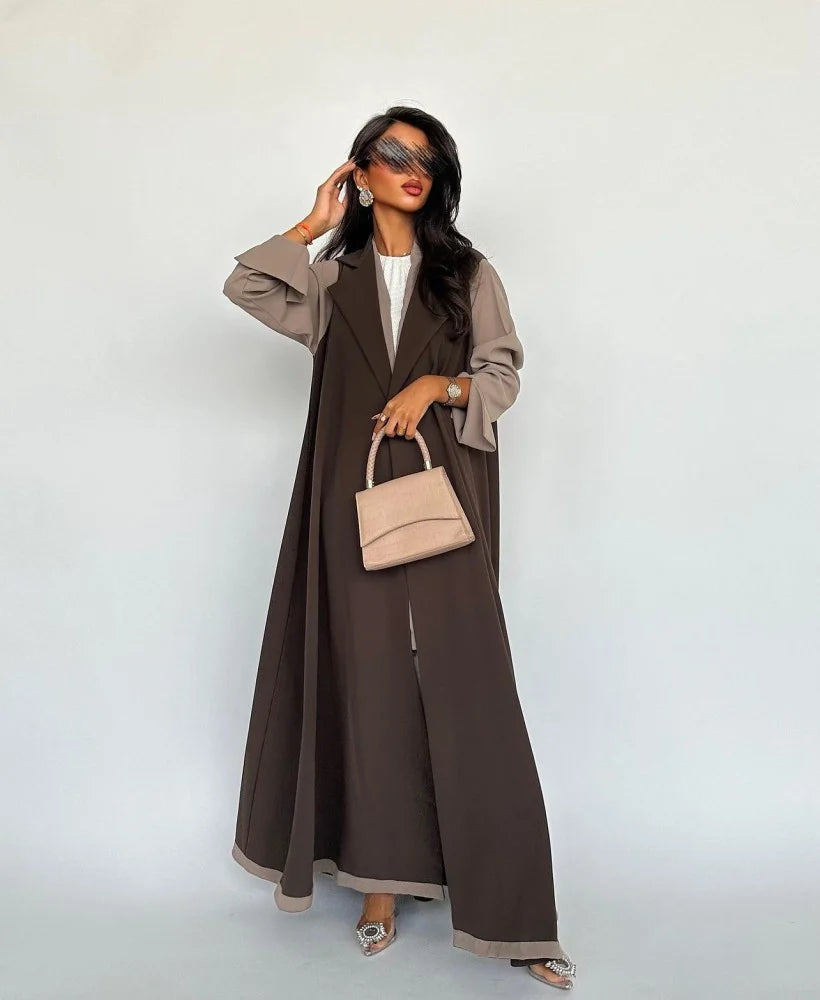 Brown Blazer Abaya with Shaila
