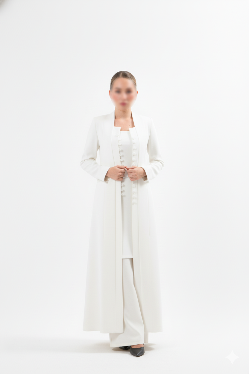 UAE National Day Abaya - White