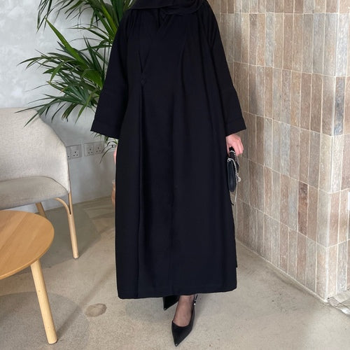 Black Plain Summer Abaya 013