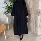 Black Plain Summer Abaya 013