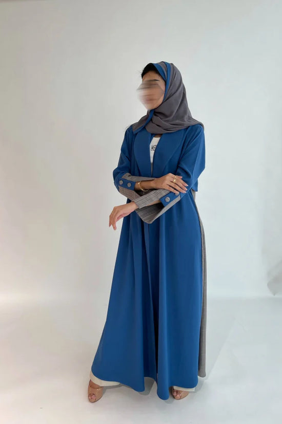 Double Tone Abaya - Blue