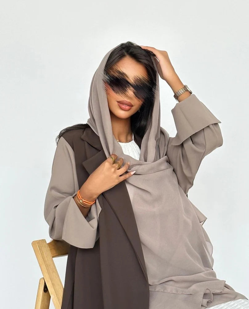 Brown Blazer Abaya with Shaila
