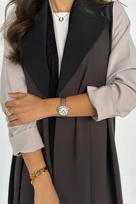 Contrast Panel Abaya